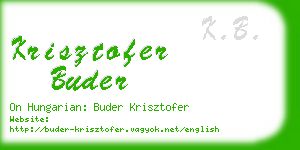 krisztofer buder business card
